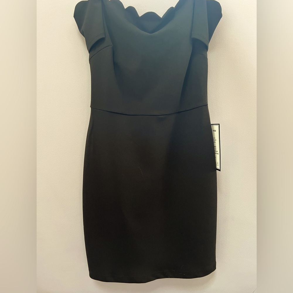 Solid black formal dress